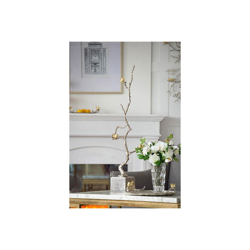 Branch Silver and Gold Décor Accent