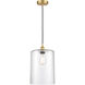 Edison Cobbleskill 1 Light 9 inch Satin Gold Mini Pendant Ceiling Light