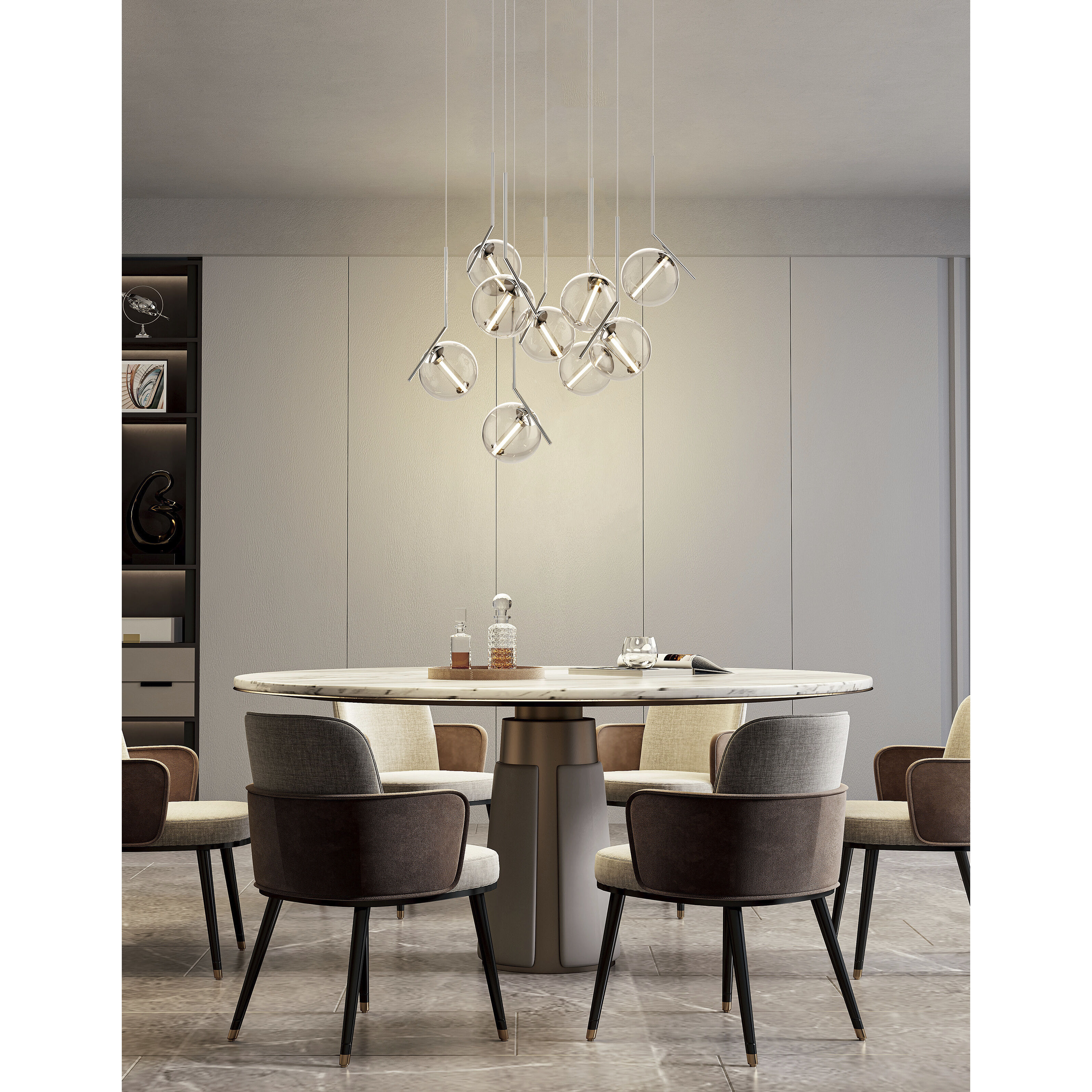 Vetri LED 23.62 inch Chrome Chandelier Ceiling Light