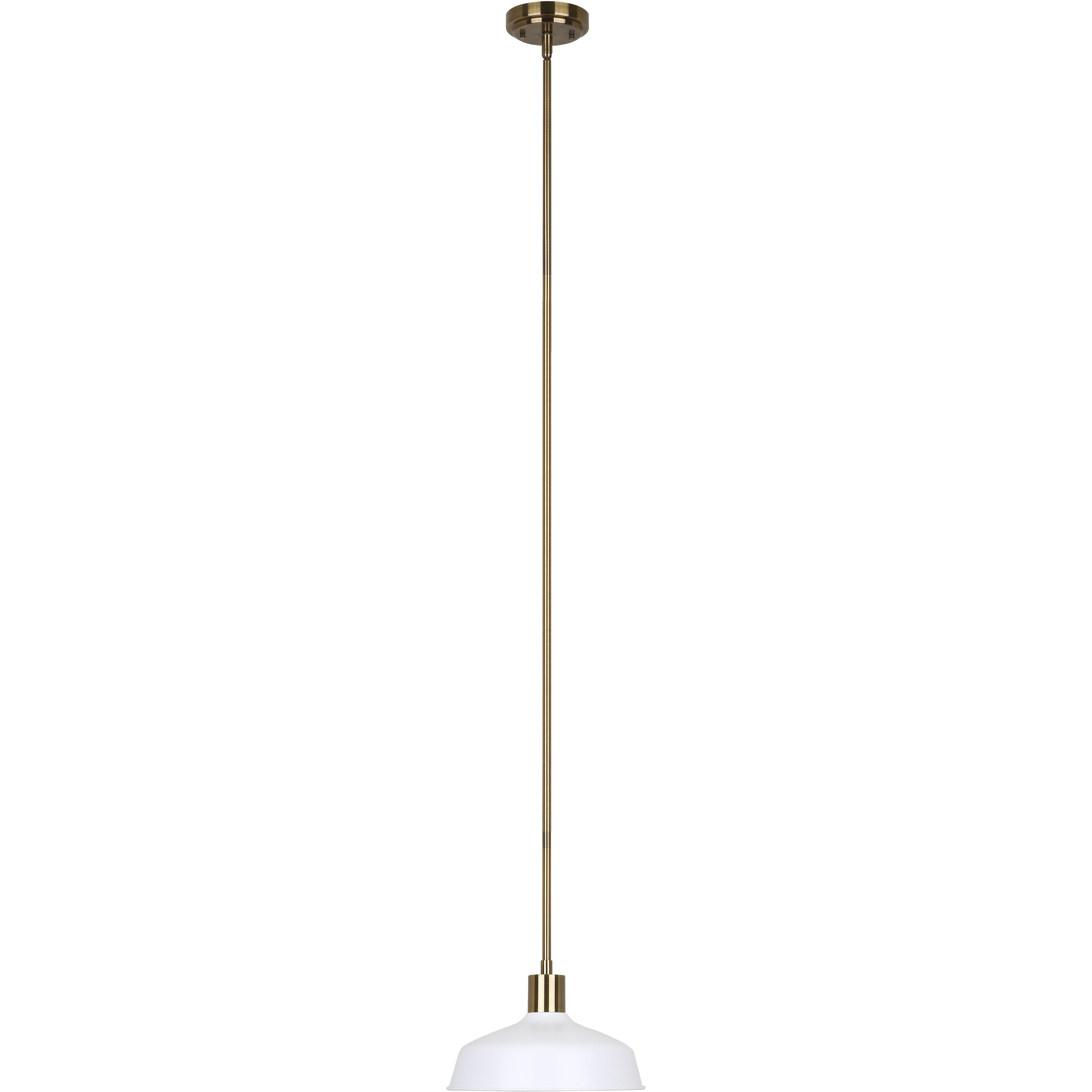 Bello 1 Light 10 inch Gold and White Pendant Lighting Ceiling Light