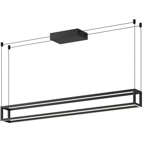 Plaza Linear Pendant Ceiling Light in Black