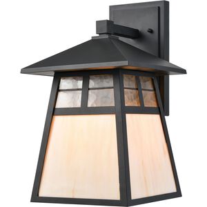 Cottage 1 Light 15 inch Matte Black Outdoor Wall Sconce