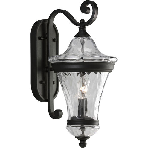 Seirenes 2 Light 19 inch Textured Black Outdoor Wall Lantern