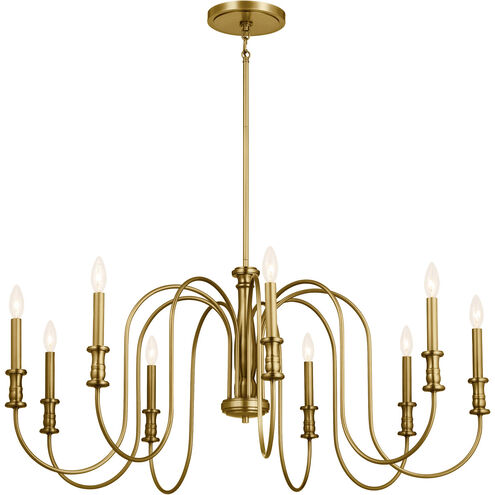 Homestead Karthe 9 Light 42 inch Natural Brass Chandelier Ceiling Light, Karthe