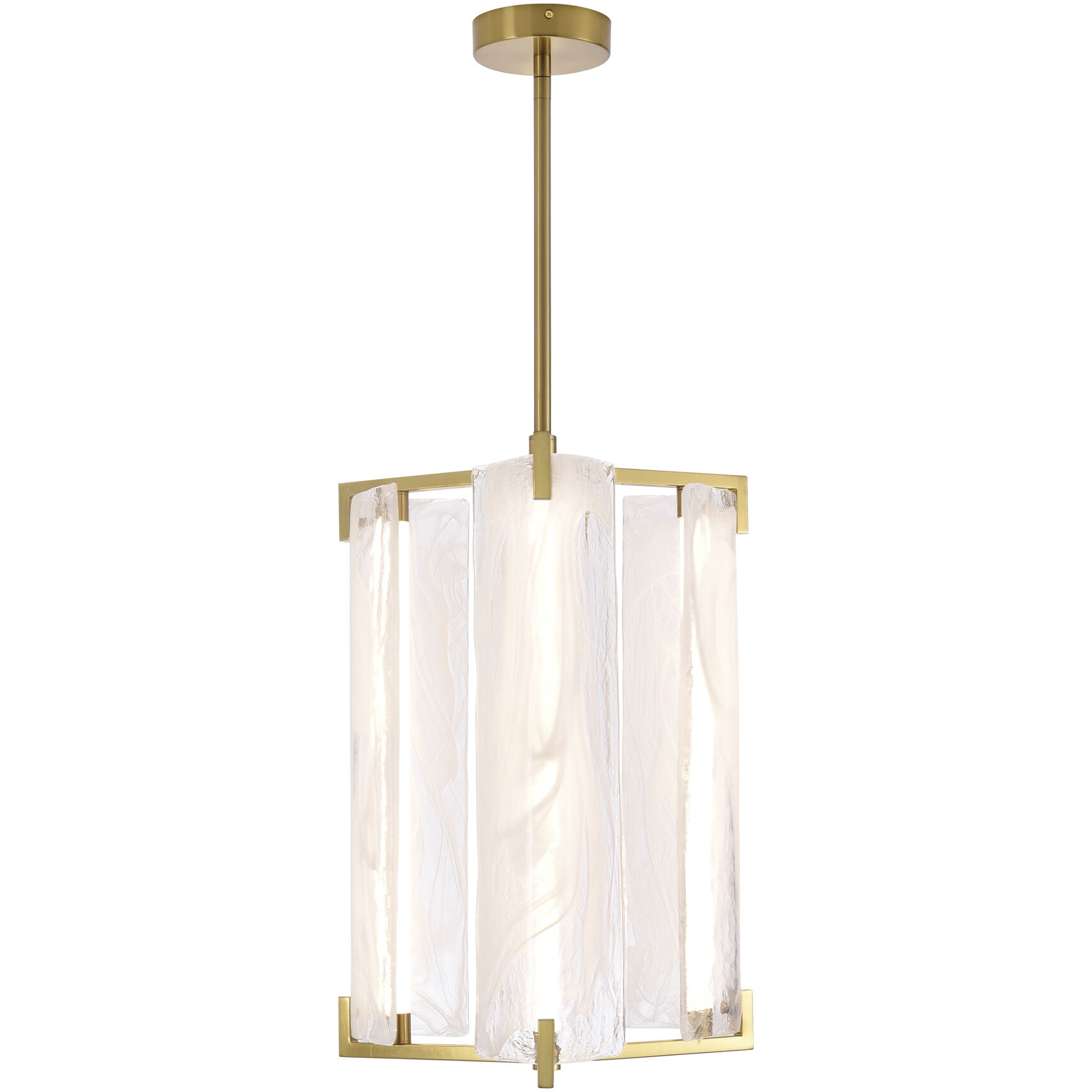 Mingle 3 Light 17 inch Satin Brass Pendant Ceiling Light
