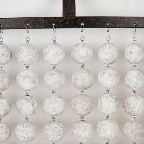 Joanna 2 Light 20.75 inch Venetian Rust / Distressed Ivory / Feather White Linen / White Acrylic Semi-Flush Mount Ceiling Light