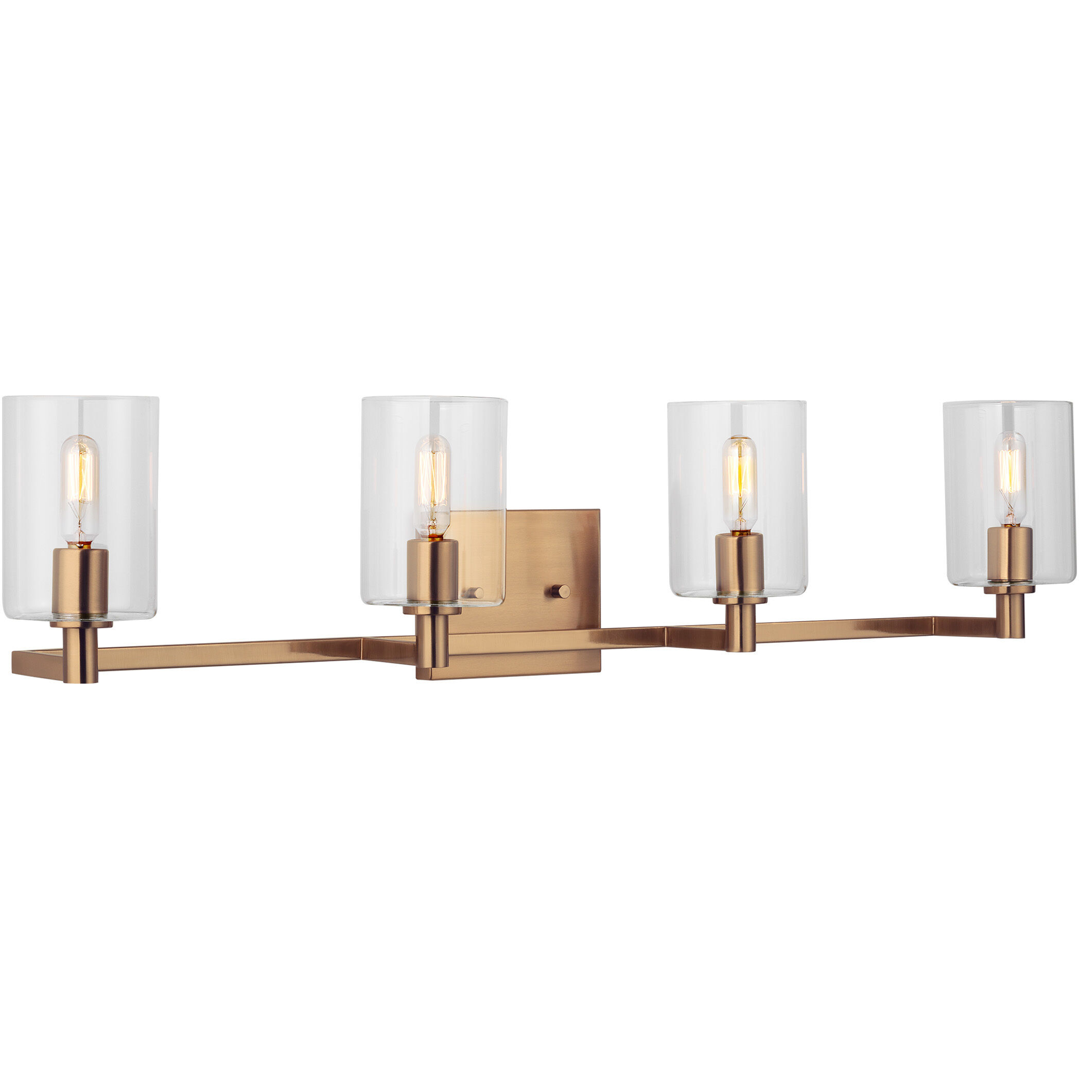 Fullton 4 Light 35 inch Satin Brass Bath Vanity Wall Light