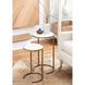 Bone Veneer 24 X 14 inch Brass Side Table, Nesting Table