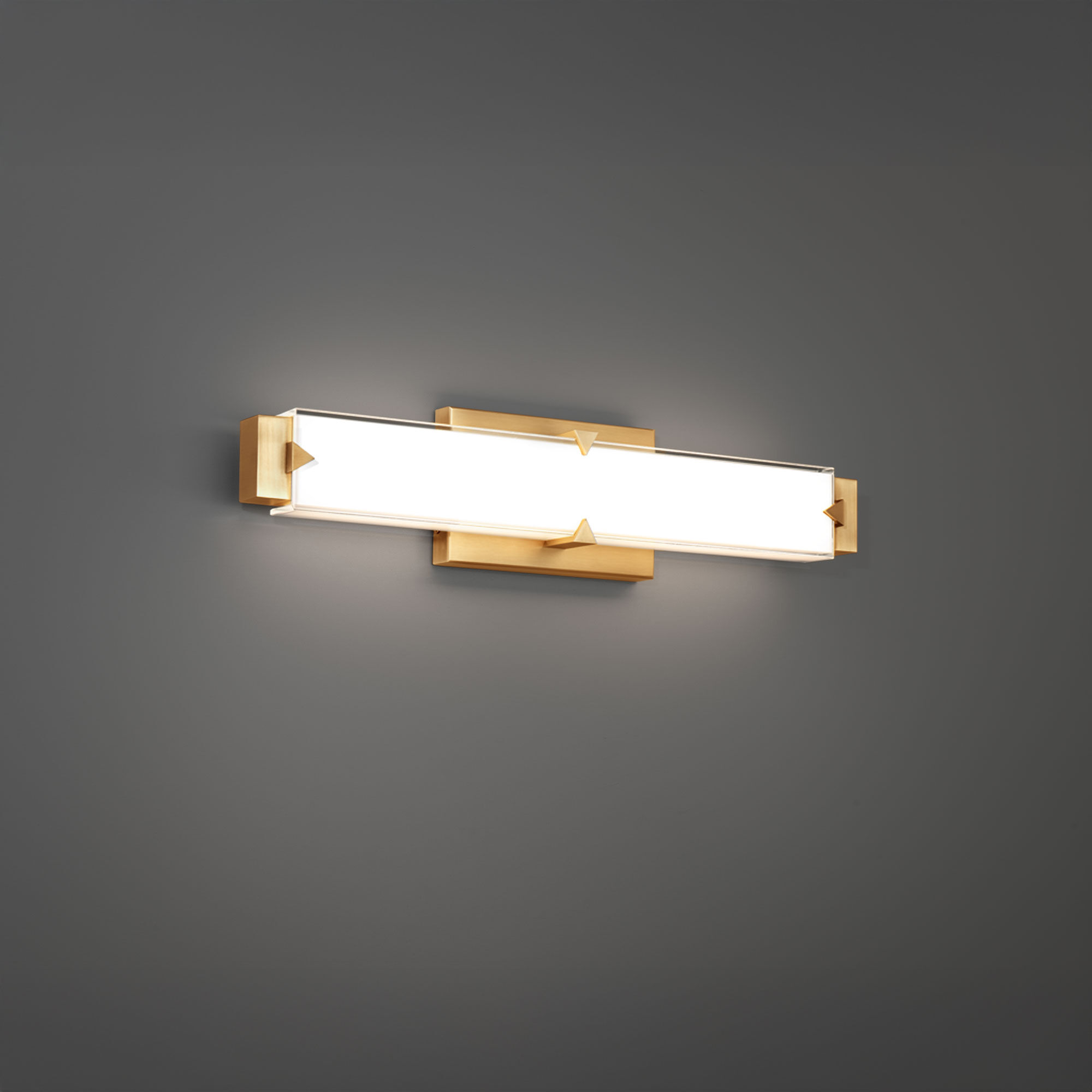 Carlisle Indoor Wall Lighting in 2700K, Aged Brass