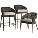 Juri Porpoise and Charcoal Brown with Dark Gray Outdoor Dining Chair