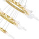 Collar LED 48 inch Satin Gold Chandelier Ceiling Light