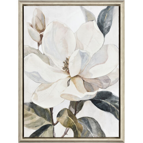Magnolia White with Green and Natural Framed Wall Art
