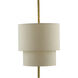 Combermere 3 Light 19 inch Antique Brass/Linen Chandelier Ceiling Light