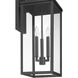 Hillside 3 Light 25.5 inch Textured Black Exterior Wall Sconce