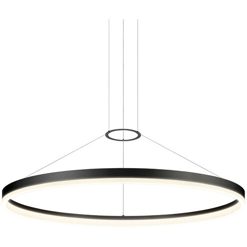 Corona LED 48 inch Satin Black Pendant Ceiling Light in 3000K