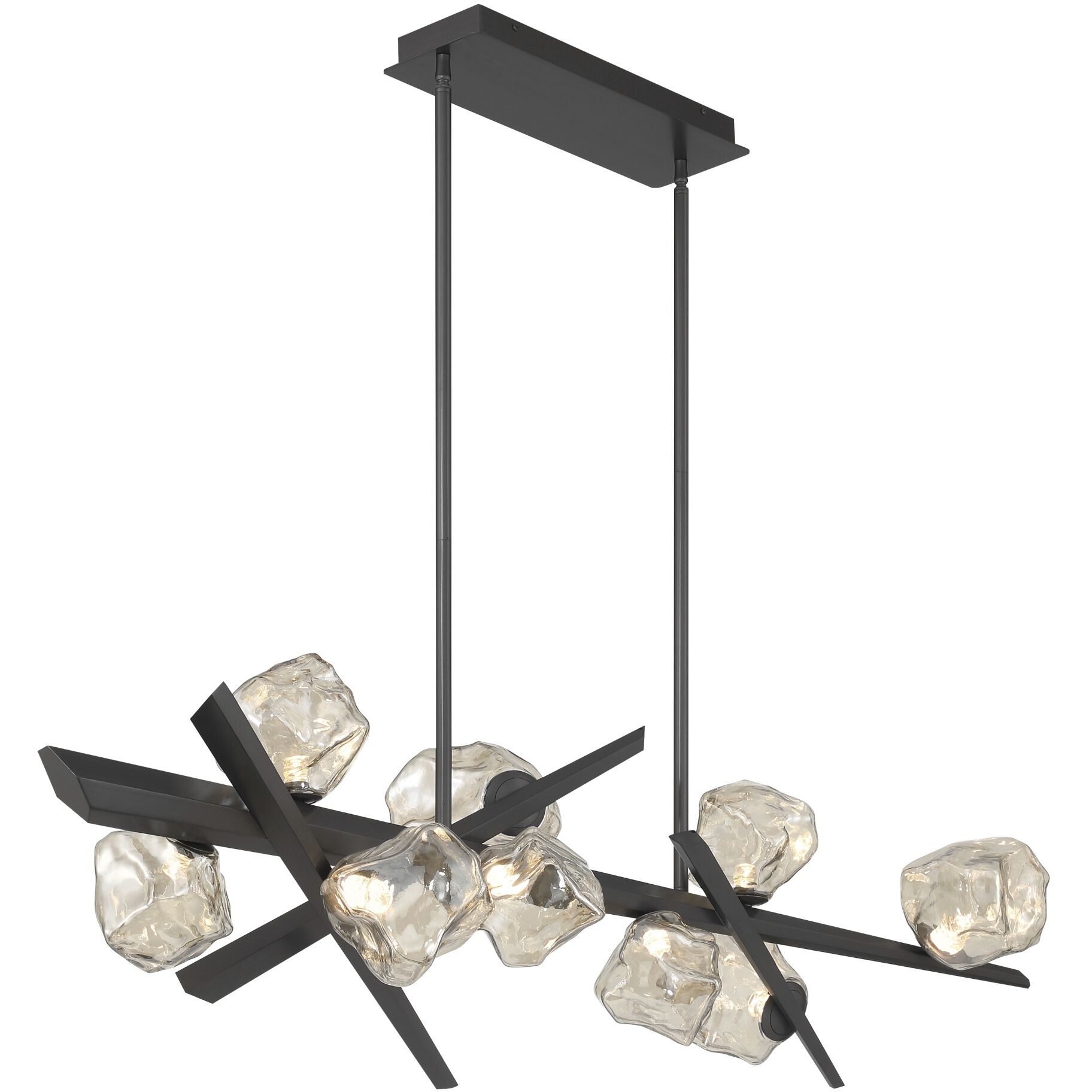 Thorah Linear Chandelier Ceiling Light in Graphite
