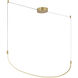 Talis LED 36.63 inch Brushed Gold Linear Pendant Ceiling Light