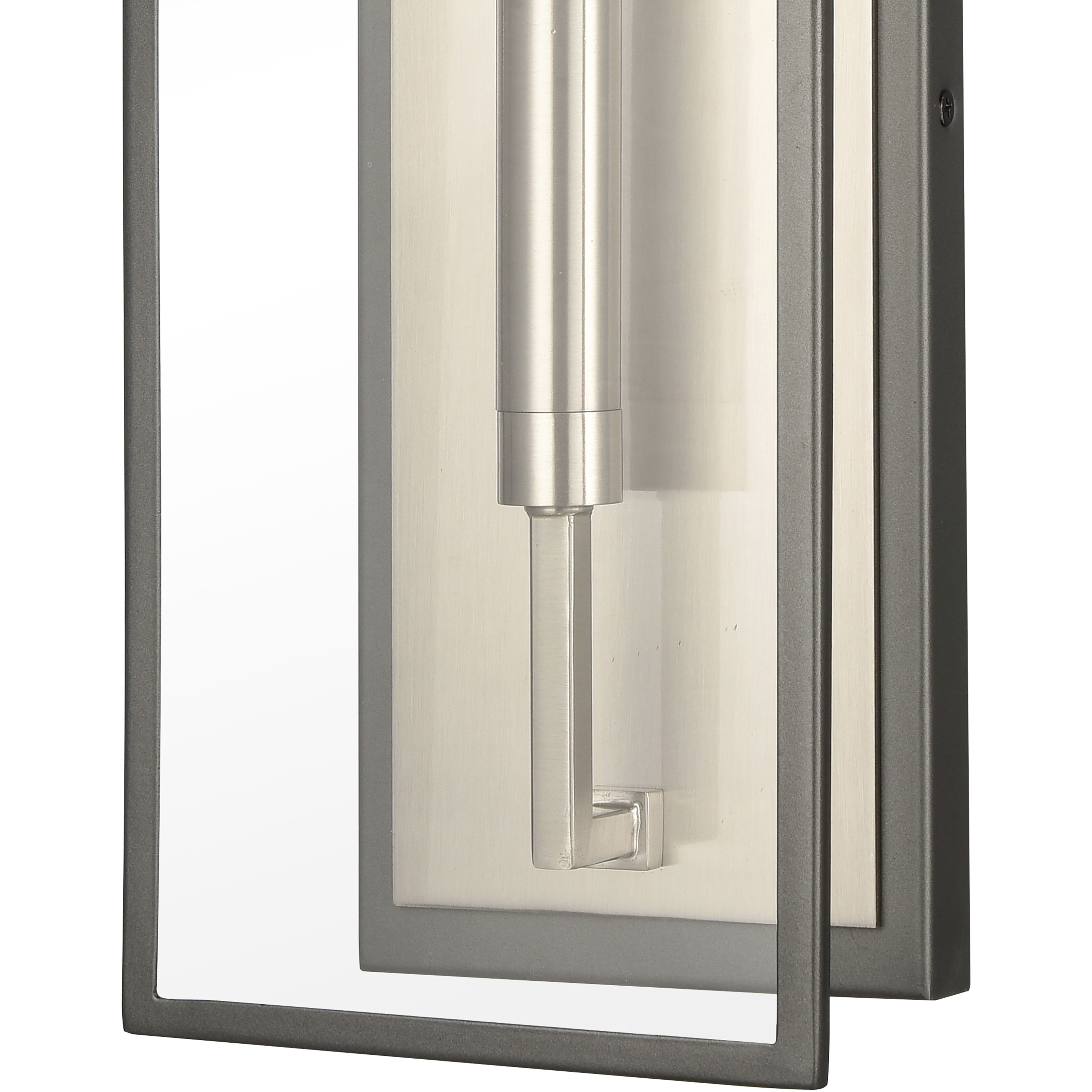 Gianni Sconce Wall Light in Brushed Nickel with Satin Nickel