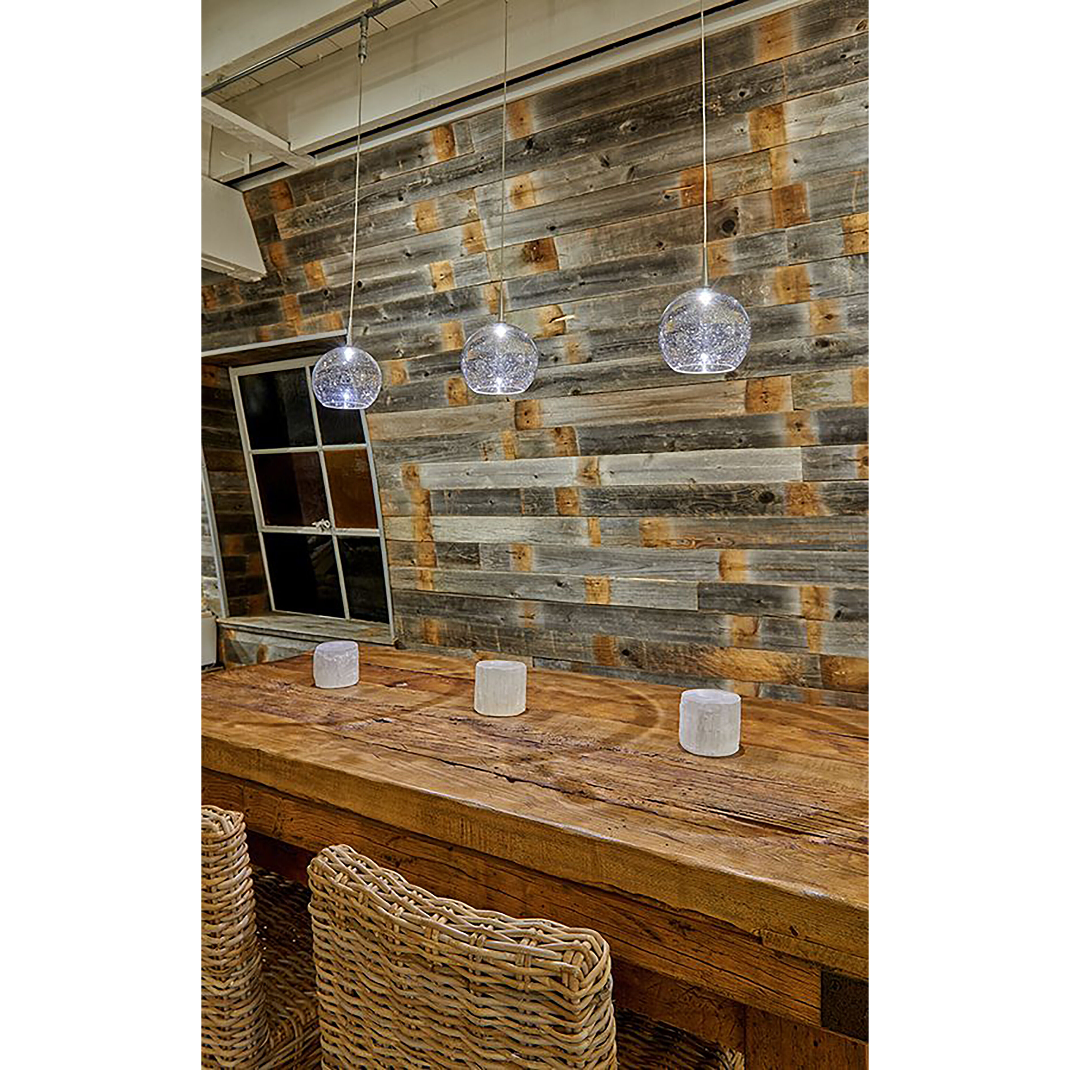 Bobo 1 Light 6 inch Matte Chrome Pendant Ceiling Light in Aqua Glass