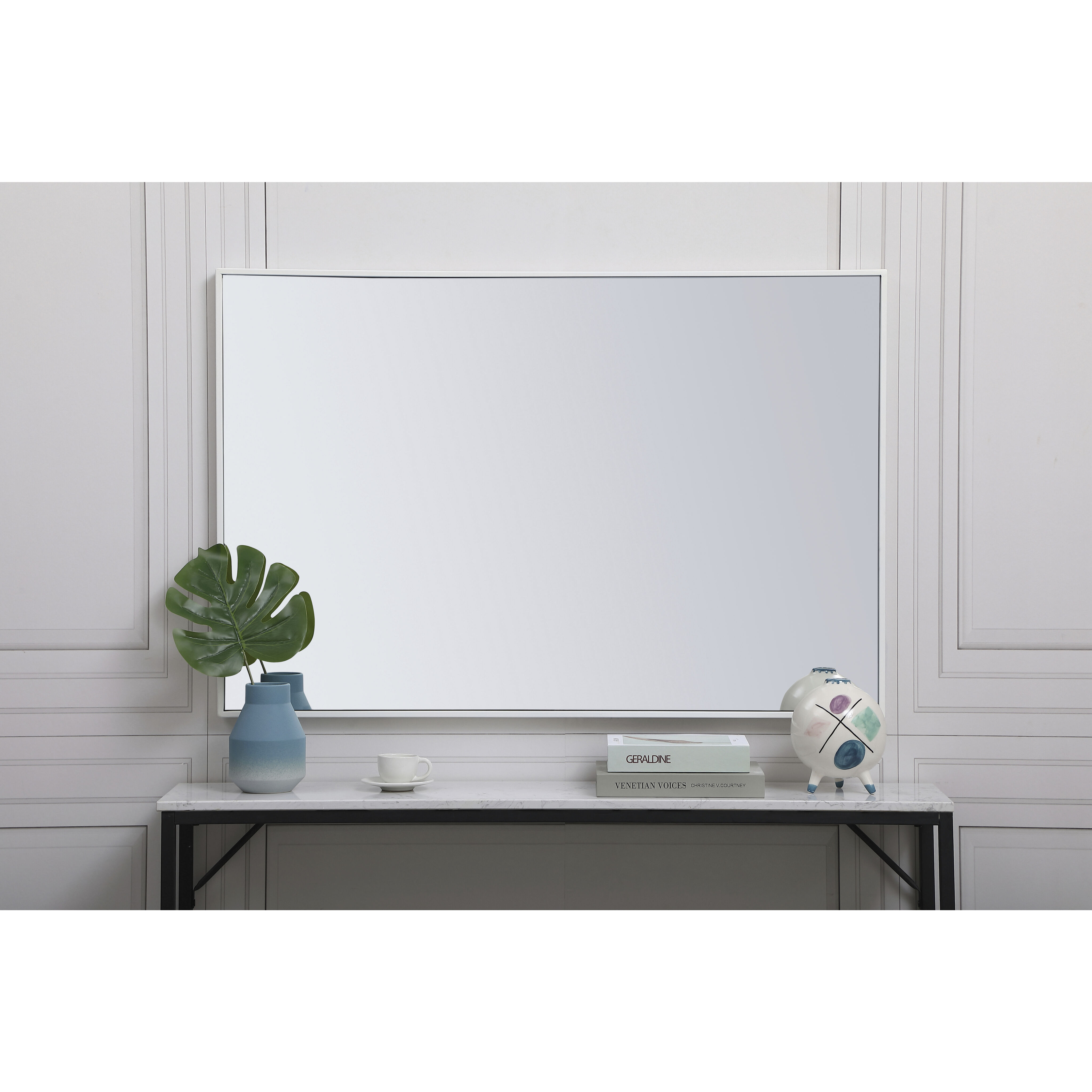 Monet 42 X 28 inch White Wall Mirror
