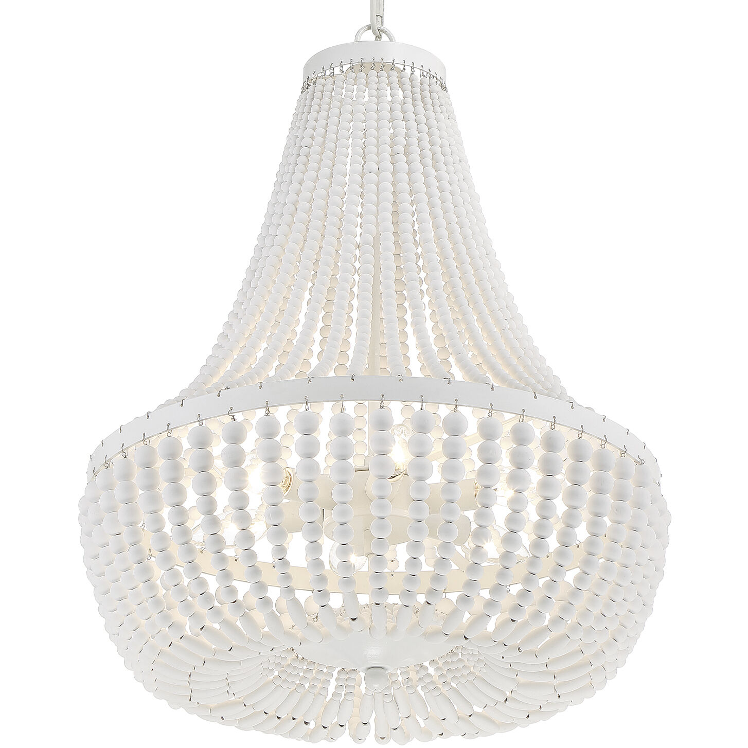 Rylee 6 Light 18.75 inch Matte White Chandelier Ceiling Light