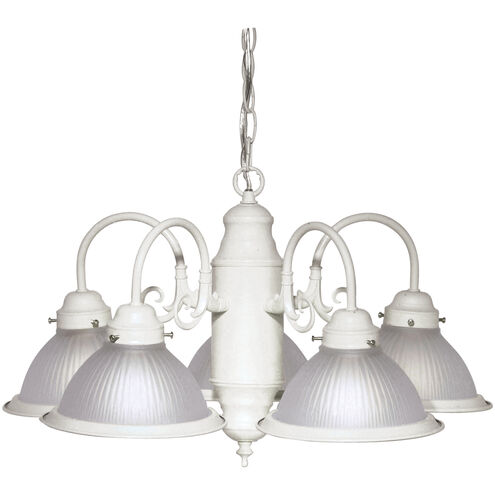 Brentwood 5 Light 22 inch Textured White Chandelier Ceiling Light