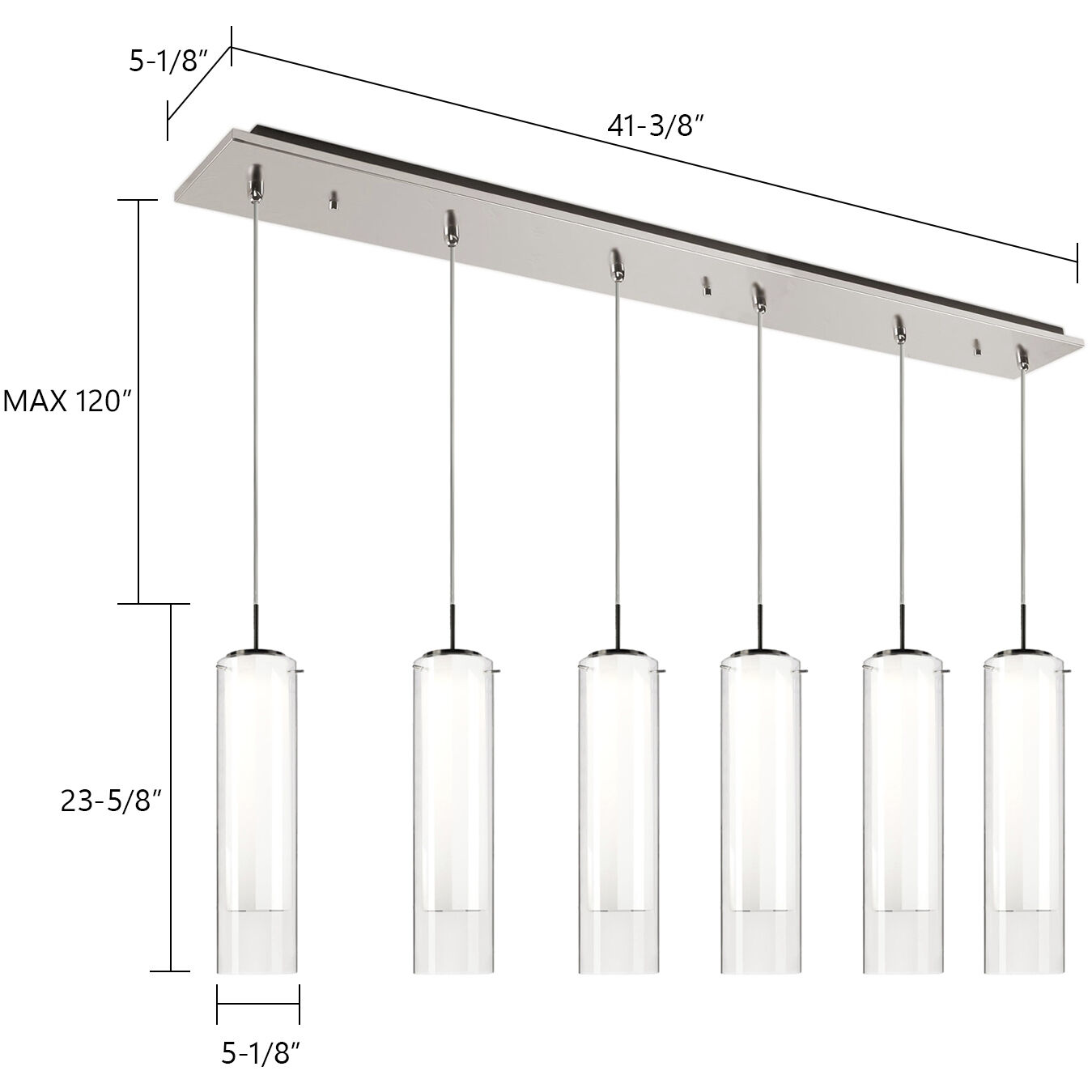 Verona Multi Pendant Ceiling Light in Brushed Nickel