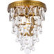 Nordic 1 Light 9 inch Brass Flush Mount Ceiling Light