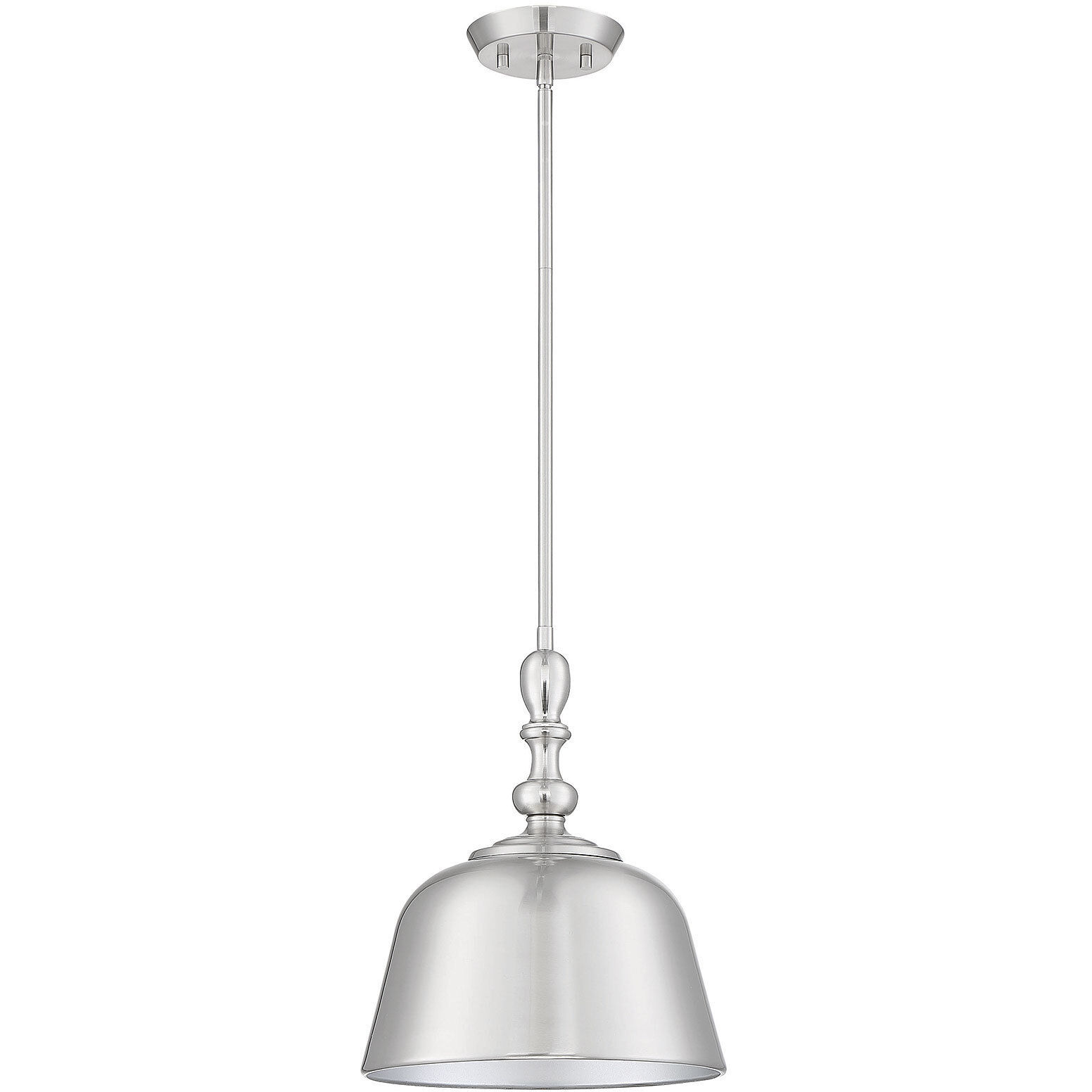 Berg 1 Light 12 inch Satin Nickel Pendant Ceiling Light, Essentials