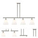 Ballston Ballston Cone LED 48 inch Polished Nickel Island Light Ceiling Light in Matte White Glass
