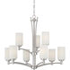 Pittman 9 Light 31 inch Brushed Nickel Chandelier Ceiling Light
