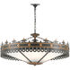 Berkeley 6 Light 40 inch Antique Gold and Moss Gray Chandelier Ceiling Light, Bunny Williams Collection