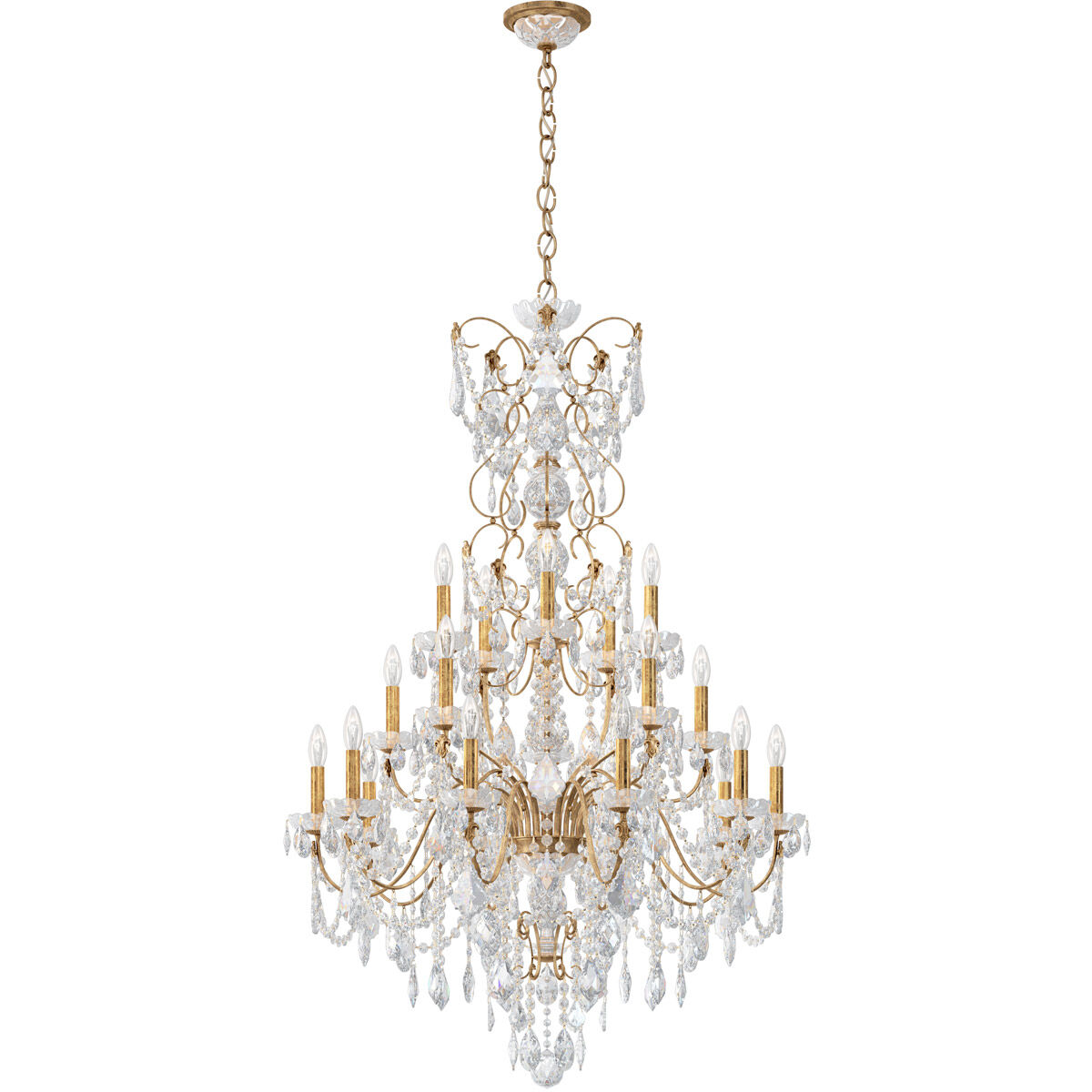Century 20 Light 37 inch French Gold Chandelier Ceiling Light