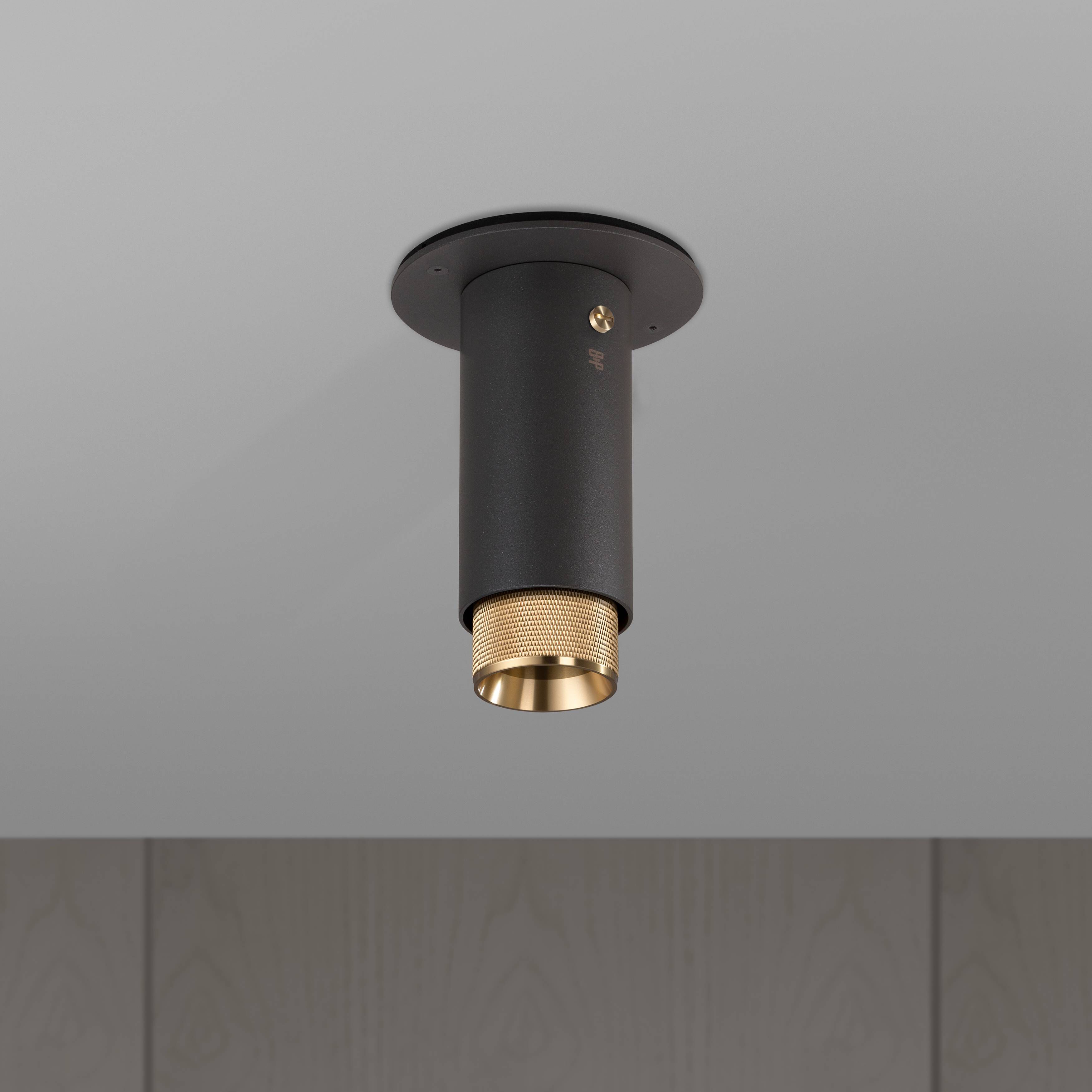 Exhaust Surface LED 2.36 inch Graphite / Brass Flush Mount Ceiling Light