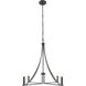 Contemporary 4 Light 30 inch Matte Black Chandelier Ceiling Light