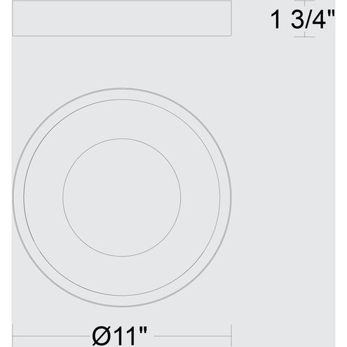 Stellar LED 11 inch Sand Black Outdoor Flush Mount