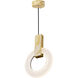 Anello LED 5 inch White Oak Down Mini Pendant Ceiling Light