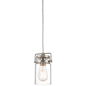 Brinley 1 Light 5 inch Brushed Nickel Mini Pendant Ceiling Light