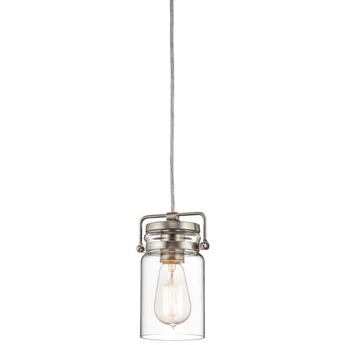 Brinley 1 Light 5 inch Brushed Nickel Mini Pendant Ceiling Light