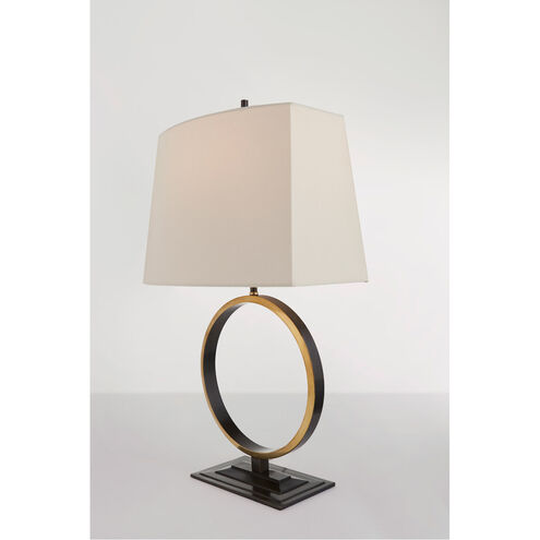 Thomas O'Brien Simone 27.5 inch 75 watt Bronze with Antique Brass Table Lamp Portable Light in Bronze and Hand-Rubbed Antique Brass, Medium