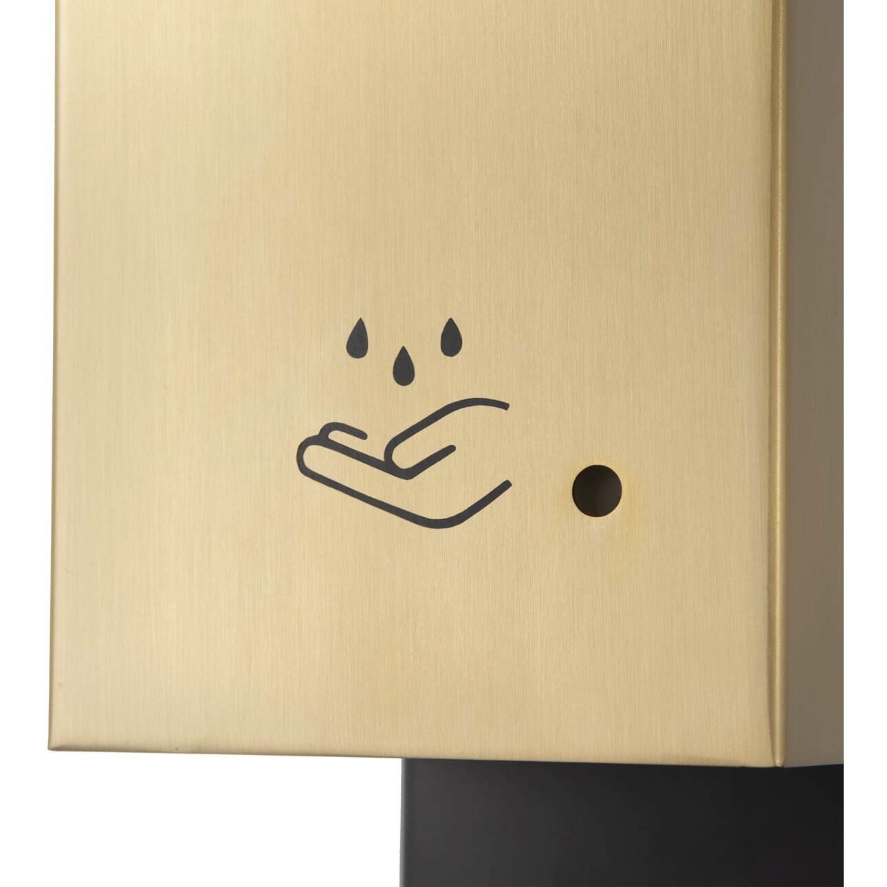 Luxe Brushed Brass Wall Mount Touchless Hand Sanitizer Dispenser