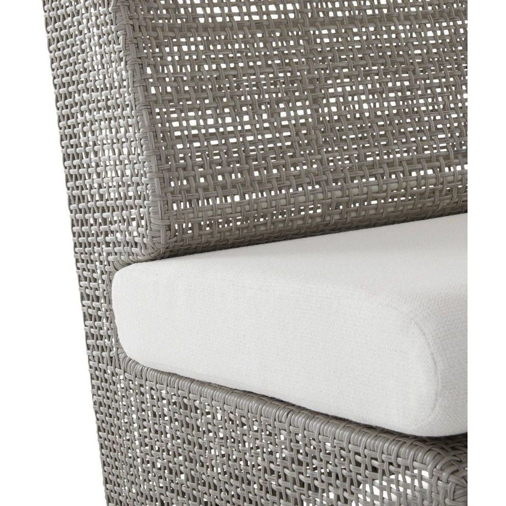 Dupont Pearl and Weathered Gray Outdoor Chair