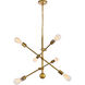 Axel 6 Light 29 inch Brass Pendant Ceiling Light