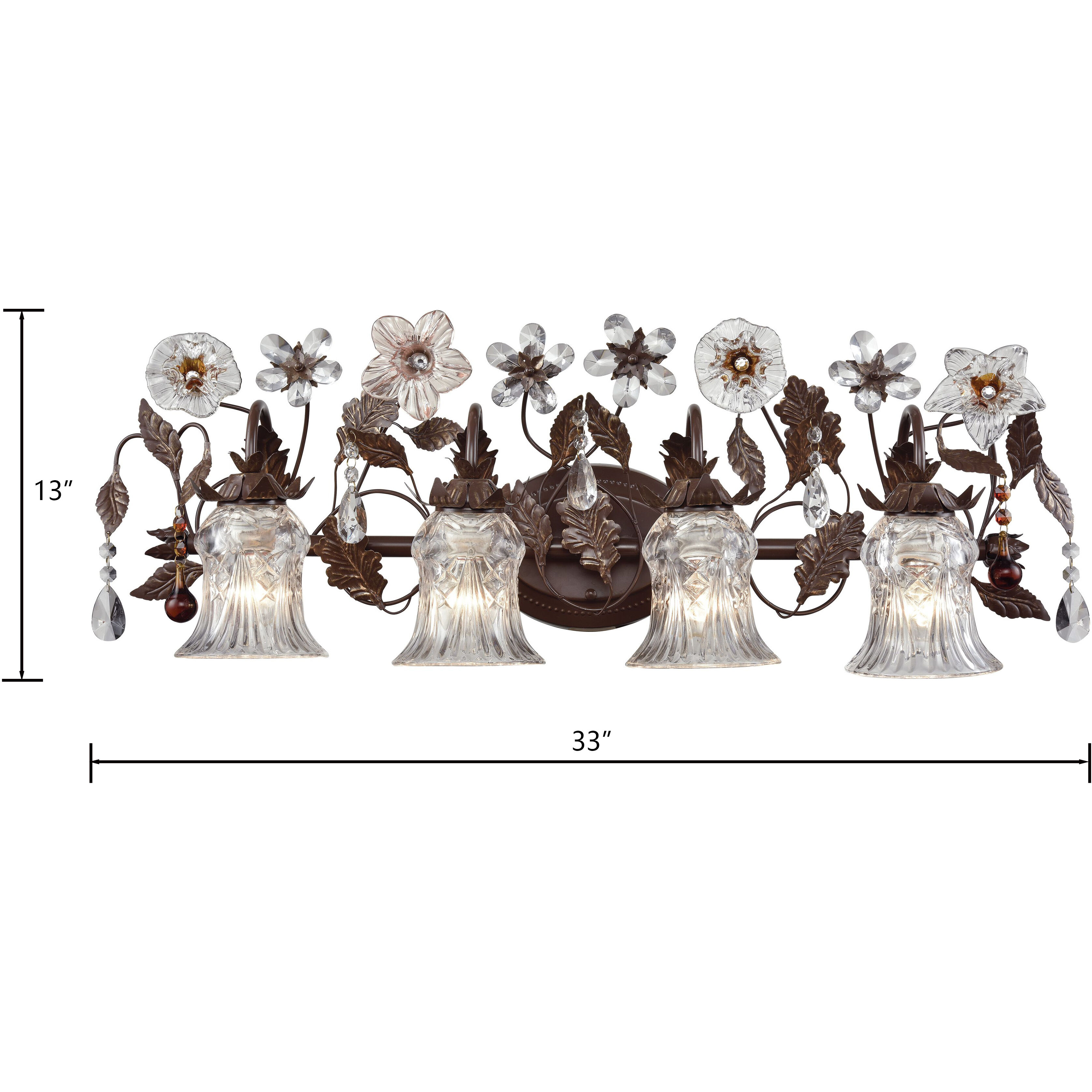 Cristallo Fiore Vanity Light Wall Light