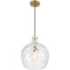 Coastal 1 Light 12.75 inch Natural Brass Pendant Ceiling Light