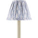 Plume Blue and Ivory 6 inch Tapered Chandelier Shade