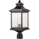 Gentry 1 Light 20 inch Midnight Outdoor Post Mount, Medium