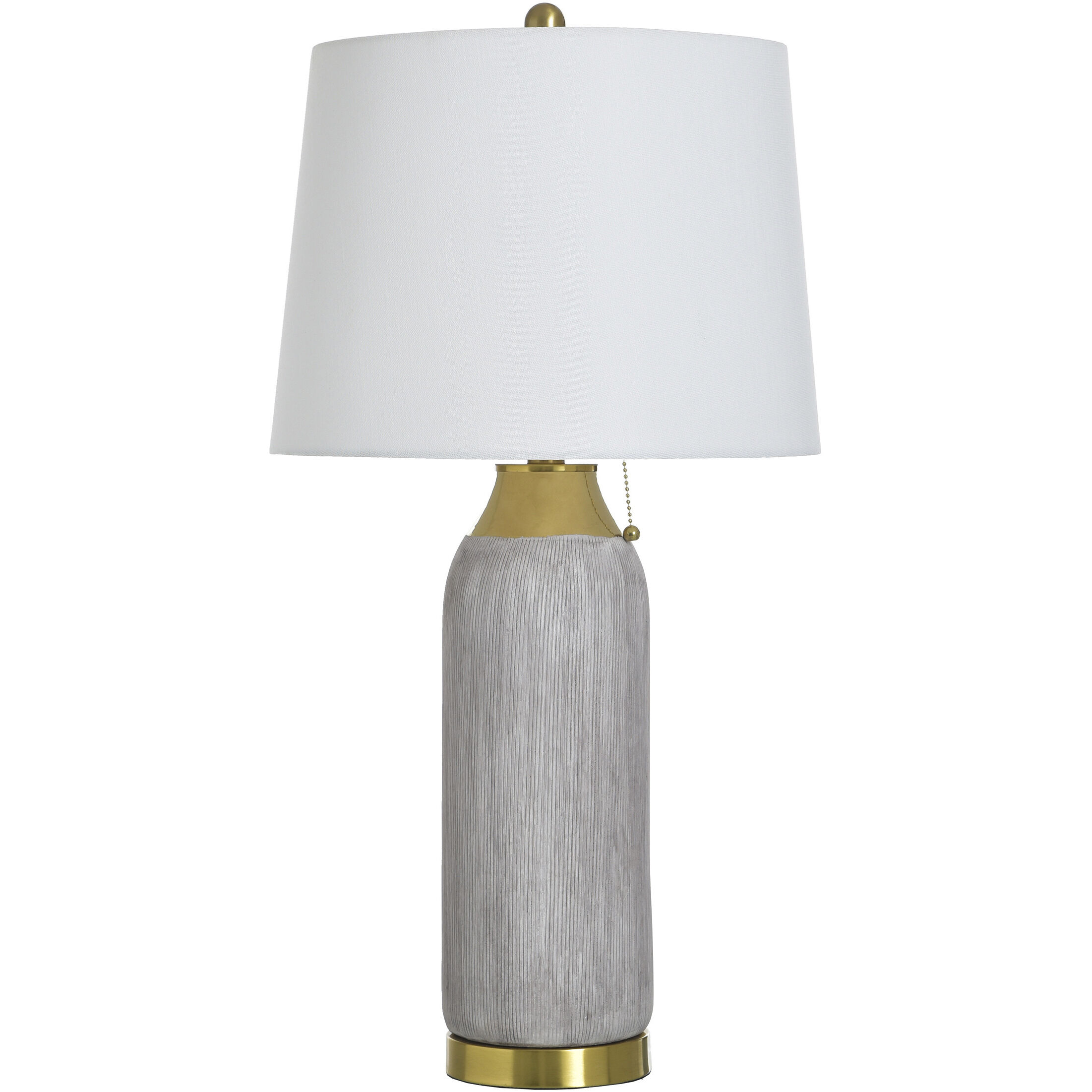 Donald 29.5 inch 100 watt Gold and Grey and White Table Lamp Portable Light