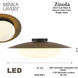 Zinola LED 18 inch Sand Coal and Halcyon Gold Flush Mount Ceiling Light