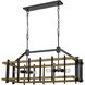 Bruck 6 Light 41 inch Iron and Light Oak Island Chandelier Ceiling Light